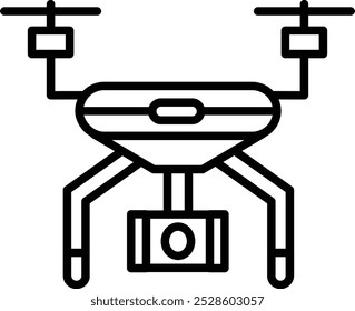Drone Vector Illustration Detailed Icon