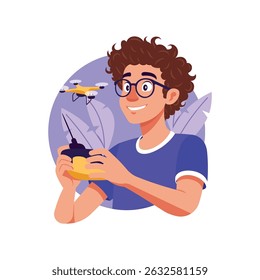 Drone Vector Illustration.  EPS 10 File