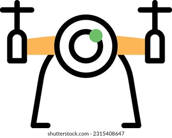 ilustración drone Vector en un fondo transparente. Símbolos de calidad superior. Iconos vectoriales de color de línea para el concepto y el diseño gráfico.