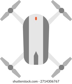 Drone Vector Illustration on White Background