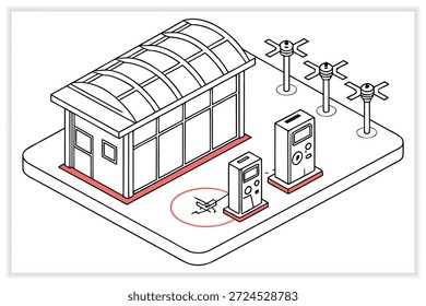 Drone Vektor Illustration Set UAV, Lufttechnik, Quadcopter, Fernbedienung Drone