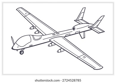 Drone Vector Illustration Set UAV, Aerial Technology, Quadcopter, Remote Control Drone