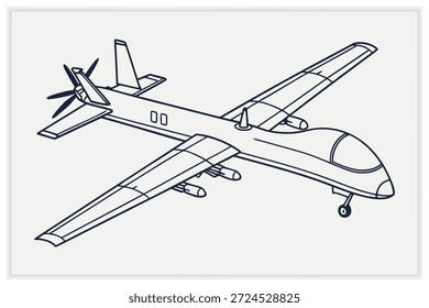 Drone Vector Illustration Set UAV, Aerial Technology, Quadcopter, Remote Control Drone