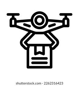 Drone Vector Line Icon Design