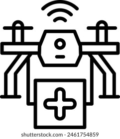 Drone Vector Line Icon Design