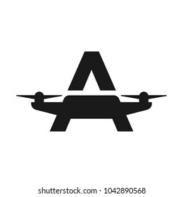 drone vector logo.