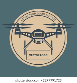 Drone Vector Logo Design. Vector illustration