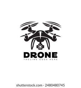 drone vector logo design style template black and white 