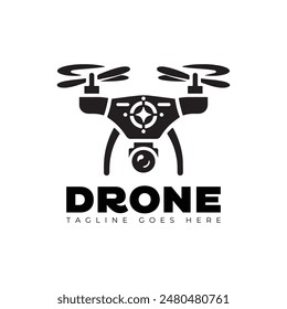 drone vector logo design style template black and white 