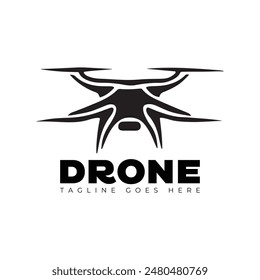 drone vector logo design style template black and white 