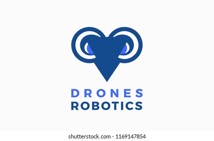 Drone vector logo. Icon. Suitable For Infographics , Company Logo, Print, Digital, Icon, Apps