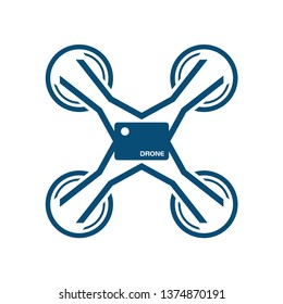 Drone vector logo. Drone modern icon. Drone icon sign for logo