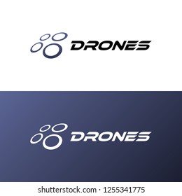 Drone vector logo. Web icon