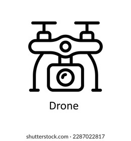 Drone  Vector   outline Icons. Simple stock illustration stock