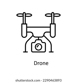 Drone  Vector    outline Icons. Simple stock illustration stock