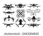 Drone vector for print, Drone clipart, Drone vector illustration