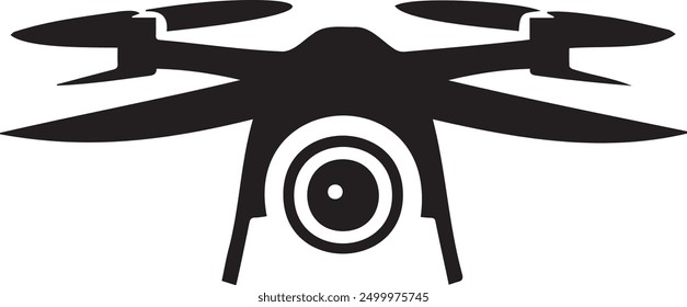 Drone vector silhouette Photography Service Logo eps