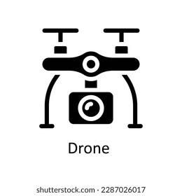 Drone  Vector   Solid Icons. Simple stock illustration stock