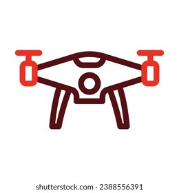 Drone Vector Thick Line Two Color Icons For Personal And Commercial Use.
