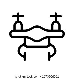 drone vector thin line icon 