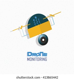 Drone vector in white color backdrop