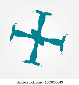 
drone vector.spider drone icon design.