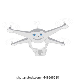 Drone with a video camera. Insulated