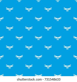 Drone video camera pattern repeat seamless in blue color for any design. Vector geometric illustration