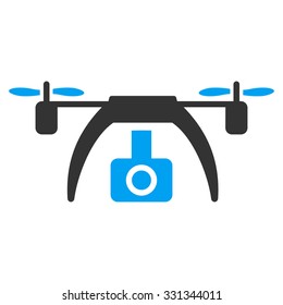 Drone Video Camera vector icon. Style is flat symbol, rounded angles, white background.