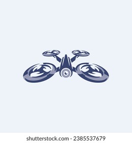 Drone Videography Vector Illustration Minimalistic Logo
