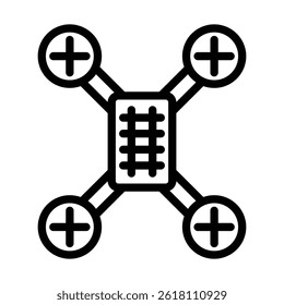 Drone View Of City Vector Line icon design
