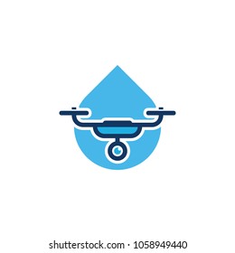 Drone Water Logo Icon Design