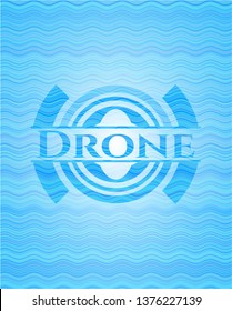 Drone water representation style emblem.