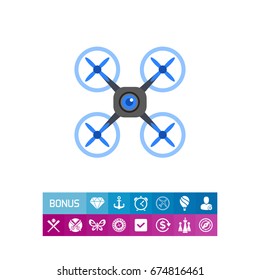 Drone With Web Camera Icon