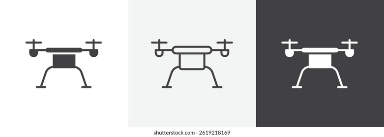 Drone web vector icons set