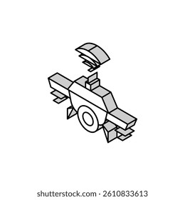 drone with wifi and camera isometric icon vector. drone with wifi and camera sign. isolated symbol illustration