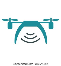 Drone Wifi Repeater vector icon. Style is bicolor flat symbol, soft blue colors, rounded angles, white background.