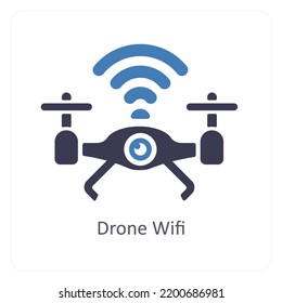 Drone Wifi And Wireless icon concept