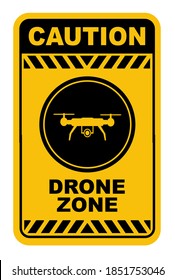 drone zone sign on white background