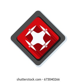 Drone Zone Warning sign illustration