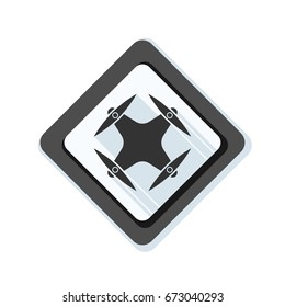 Drone Zone Warning sign illustration