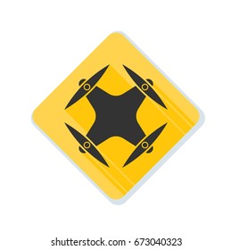 Drone Zone Warning sign illustration