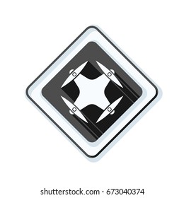 Drone Zone Warning sign illustration
