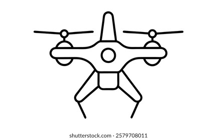 Drones and Aerial Technology Icon with Smooth, Modern Design