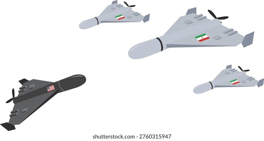 Drones attack Iran war America Israel Dubai Saudi Arabia Qatar countries american airbases 