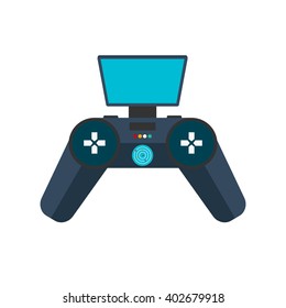 Drones control. Flat design