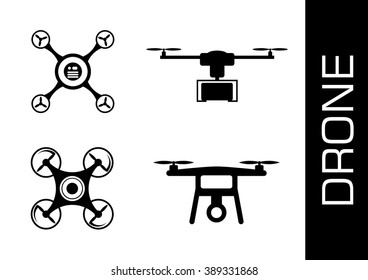 drones on a white background