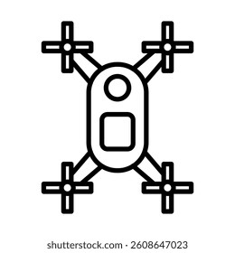 Drones Vector Line Icon Design
