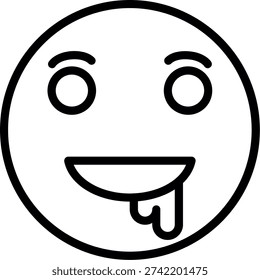 Drooling Art vector Icon Design Illustration
