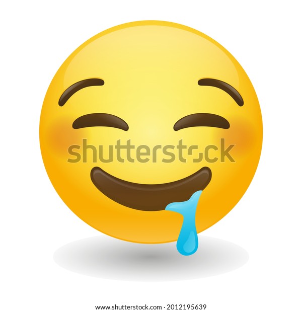 Drooling Emoji Icon Illustration Drool Vector Stock Vector Royalty Free 2012195639 Shutterstock 